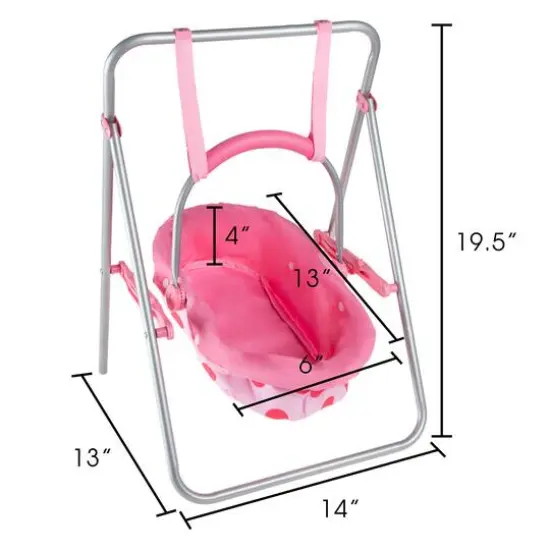 2-in-1 Baby Doll Swing and Carrier Toy Set {4}