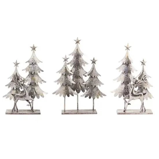 Metal Christmas Trees & Deer Accent, 3ct. {1}