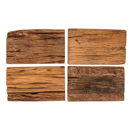 Hello Honey&reg; 6" Natural Decorative Reclaimed Wood Pedestal {7}