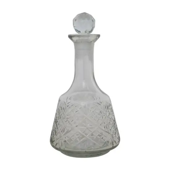 Hello Honey&reg; 9" Clear Etched Glass Decanter {1}