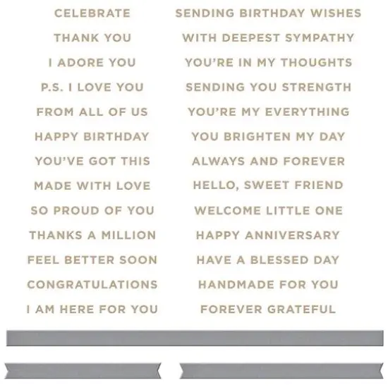 Spellbinders&reg; Everyday Sentiments Glimmer Hot Foil Plate & Die Set {3}