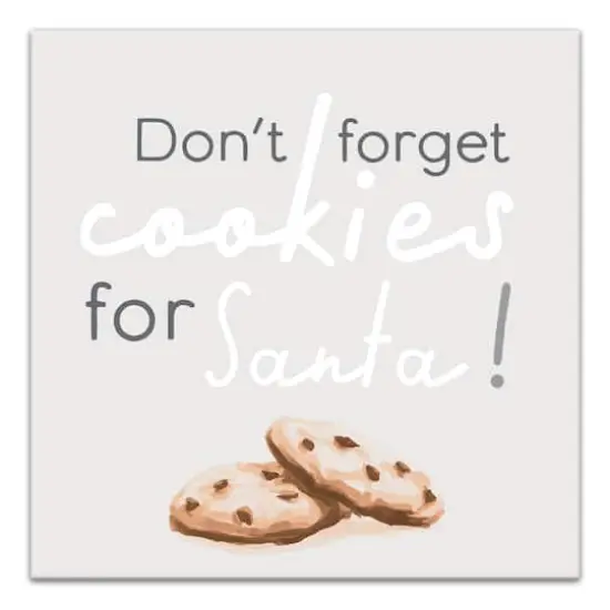 Christmas Cookies Santa Canvas Wall Art {1}