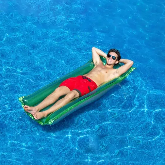6ft. Inflatable Green Reflective Sun Tanner Pool Float {3}