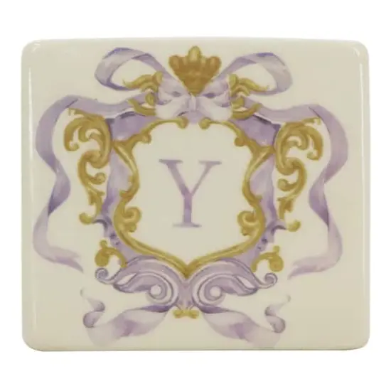4.5" x 4" Ceramic Monogram D&eacute;cor by Ashland&reg; Y {1}