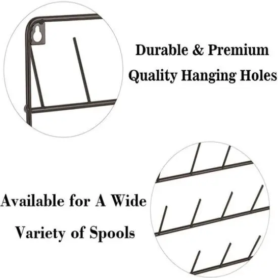 HAITARL&reg; Brown 32-Spool Wall-Mounted Sewing Thread Rack {5}