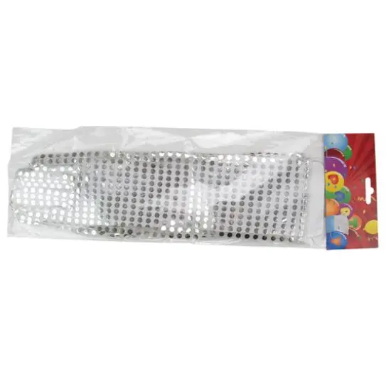 Silver Sequined Child Costume Gloves {3}