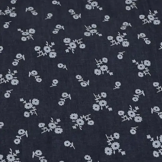 Fabric Merchants Chambray Floral Cotton Fabric {4}