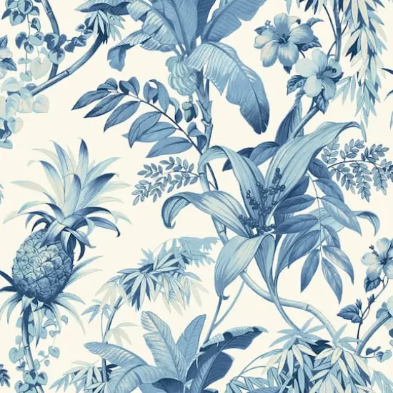 Tommy Bahama Malay Botanic Peel & Stick Wallpaper Bliss Blue {1}