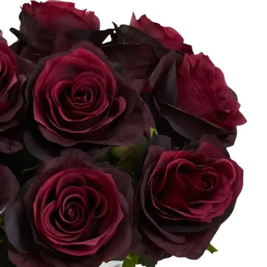 11" Red Rose Arrangement in Vase {3}