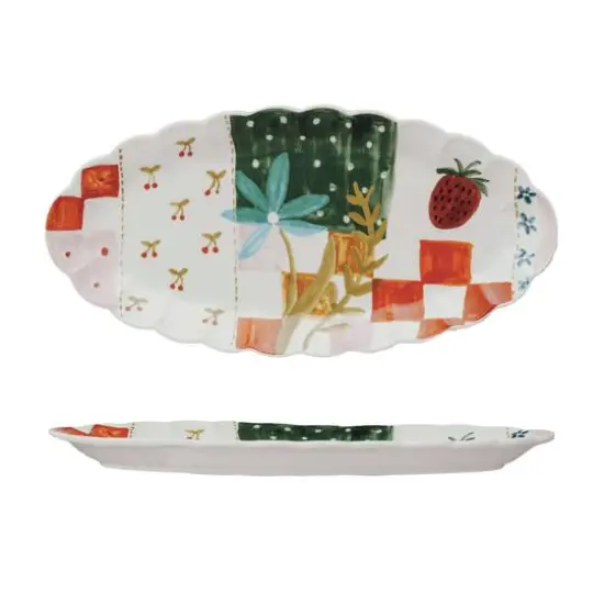 Hello Honey&reg; 14.5" Picnic Daydream Stoneware Platter {10}