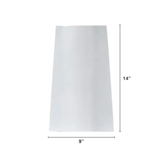 14" White Modern Metal Vase {3}