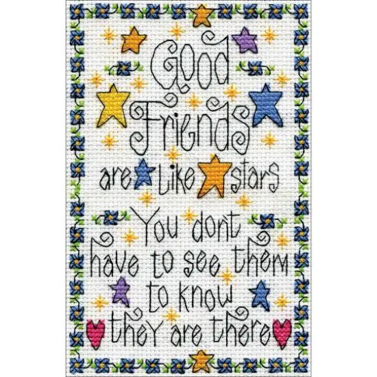 Design Works&trade; Good Friends Counted Cross Stitch Kit {3}