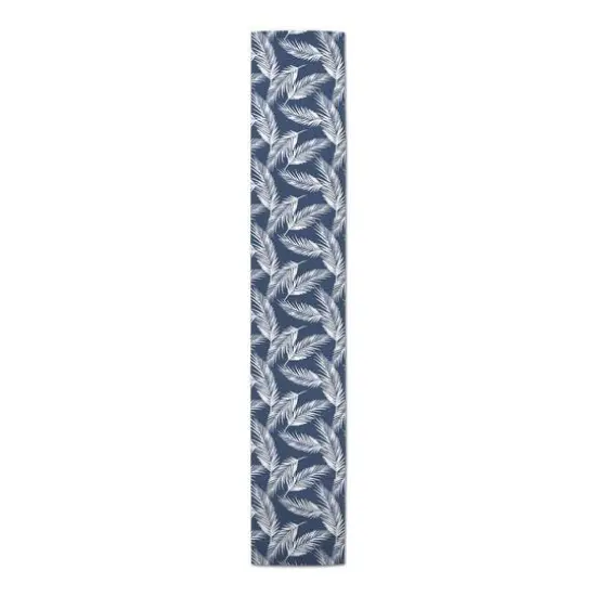 Nature Palm Indoor/Outdoor Table Runner Navy {1}