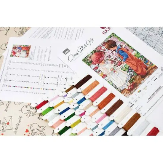 Luca-S Valentines Treasure Counted Cross Stitch Kit Counted Cross Stitch Kit {6}