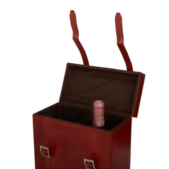 Red Modern Wine Holder, 9" x 5" x 16" {4}