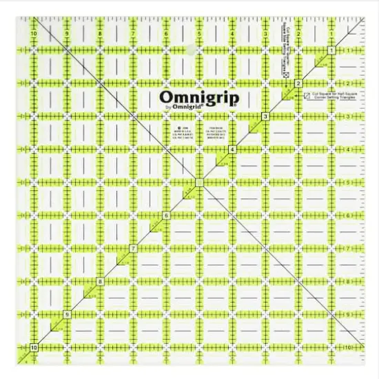 Omnigrip&reg; by Omnigrid&reg; Non-Slip Square Quilting Rulers Combo Pack {6}