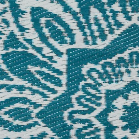 DII&reg; Storm Blue Round Boho Floral Outdoor Rug, 5ft. {4}