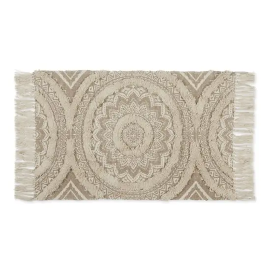 DII&reg; Printed Natural Hand-Loomed Shag Rug, 2ft. x 3ft. Stone {1}