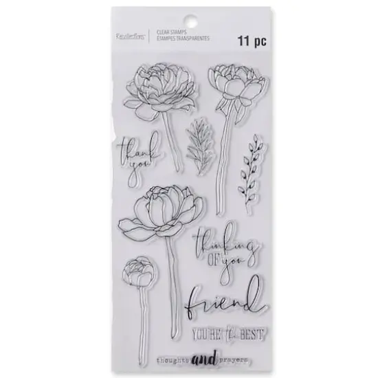 Peony Sentiment Clear Stamp Set by Recollections&trade; {3}