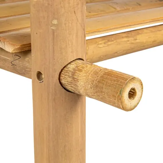 Hello Honey&reg; Natural Tall Bamboo Accent Table with 2 Shelves {8}