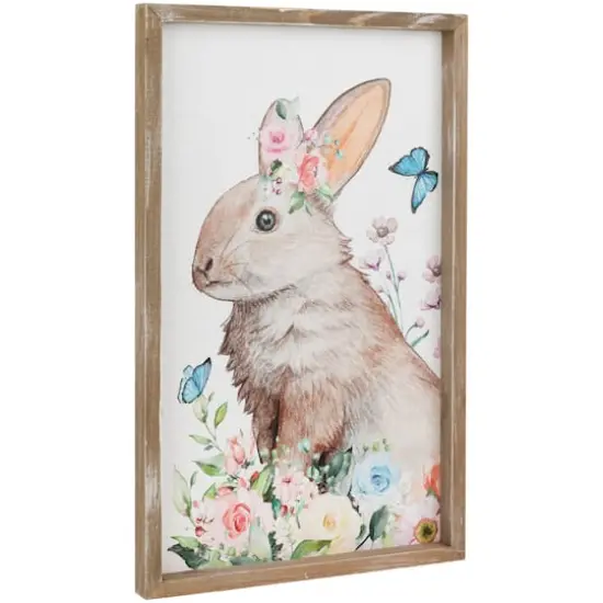 Easter Bunny with Flowers Framed Wall D&eacute;cor {4}