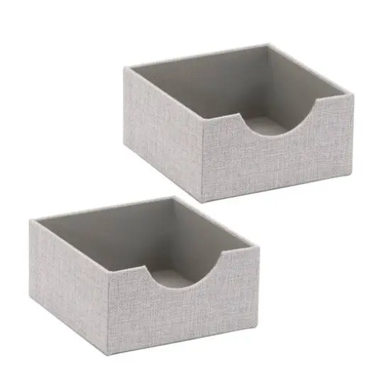 Household Essentials 6" Square Organizer Tray, 2ct. Silver {1}