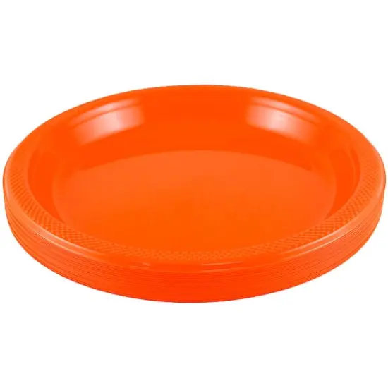 JAM Paper 9" Plastic Party Plates, 20ct. Orange {3}