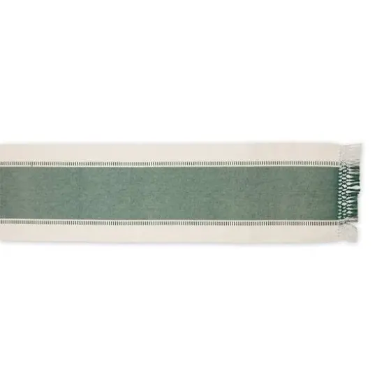 DII&reg; 108" Dobby Stripe Table Runner Dark Green {4}