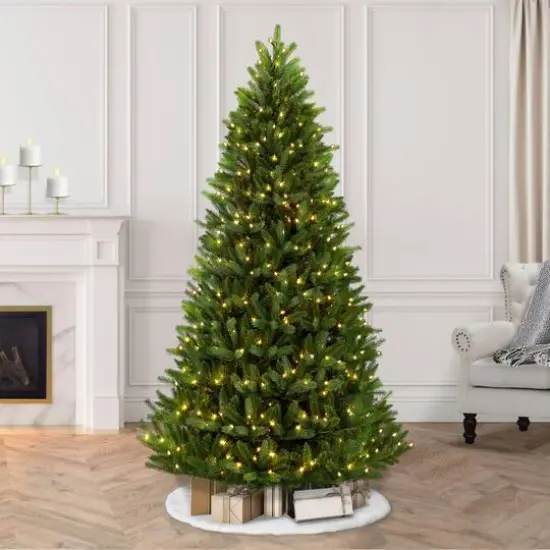 7.5ft. Pre-Lit Glacier Fir Artificial Christmas Tree, Clear Lights {8}