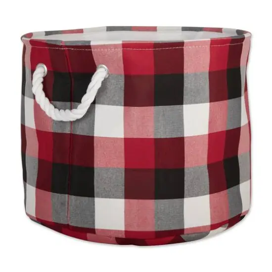 DII&reg; 12" Round Tri-Color Fabric Bin Tri Color Cardinal Red {1}