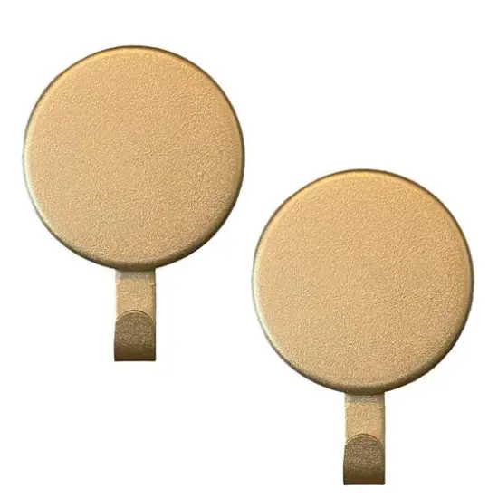 Haute Decor 3.75" Attract Magnetic Textured Wreath Hanger, 2ct. Gold {1}