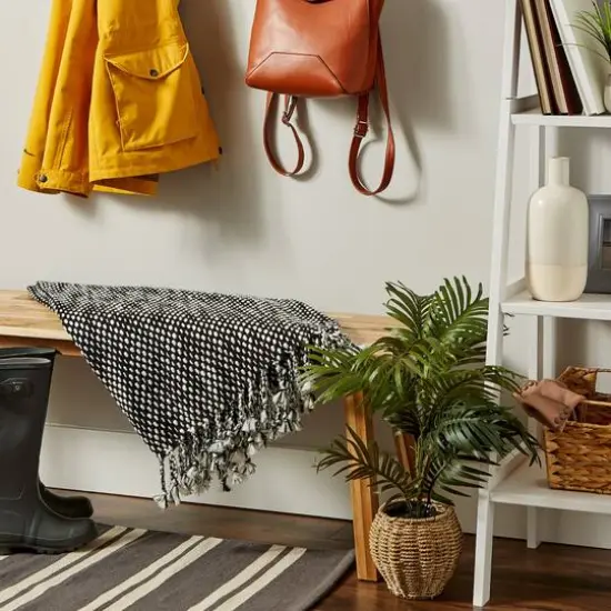 DII&reg; Black & White Textured Acrylic Throw {7}