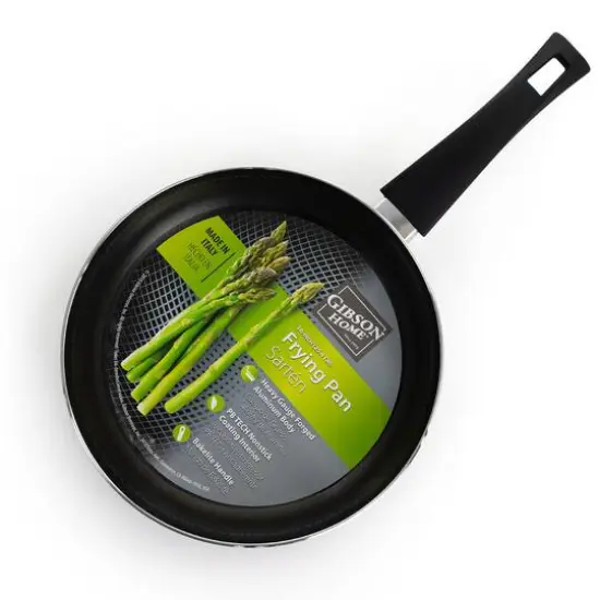 Gibson Home&reg; Piletti 10'' Aluminum Frying Pan Gray and Black {4}