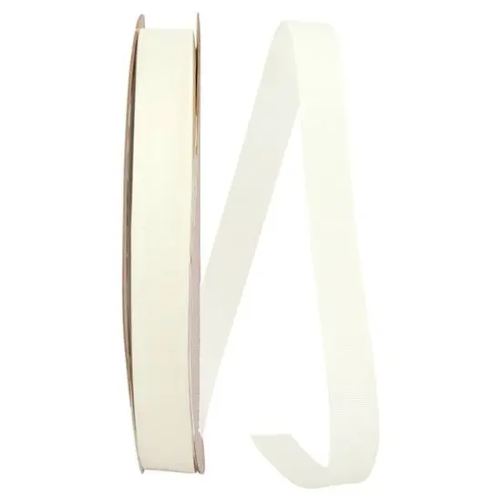 JAM Paper 7/8" x 100yd. Grosgrain Ribbon Antique White {1}