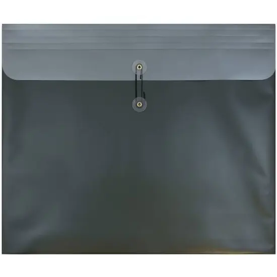 JAM Paper Metallic Dark Green Plastic Button & String Closure 15" x 18" Envelopes, 12ct. {1}