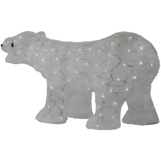28" Lighted Commercial Grade Acrylic Polar Bear Christmas Display Decoration {9}