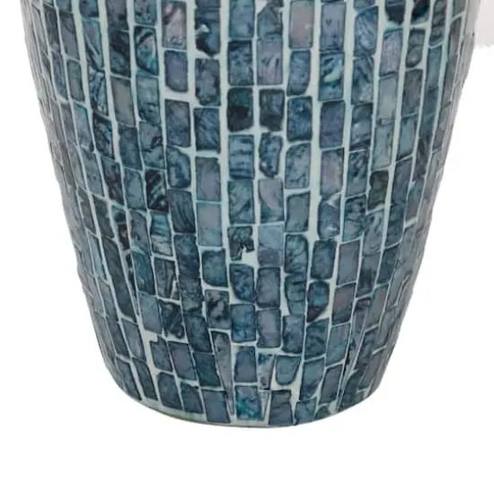 Blue Mother of Pearl Handmade Vase 8" x 8" x 19" {4}