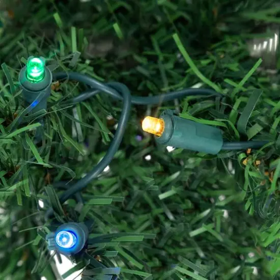 3ft. Pre-Lit Medium Mixed Classic Pine Artificial Christmas Tree, Multicolor LED Lights {6}