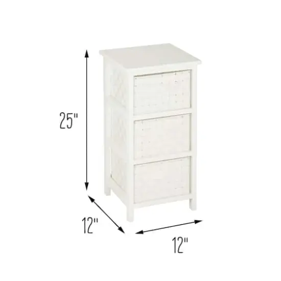 Honey Can Do 25" Small White Storage Cabinet {5}
