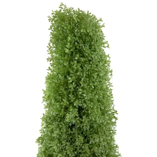 5ft. Unlit Artificial Boxwood Cone Topiary Tree with Round Pot {3}