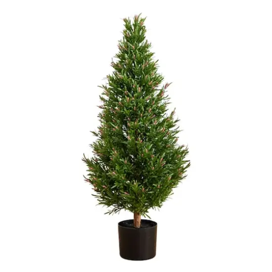 3ft. Potted UV Resistant Rosemary Cone Topiary Tree {1}