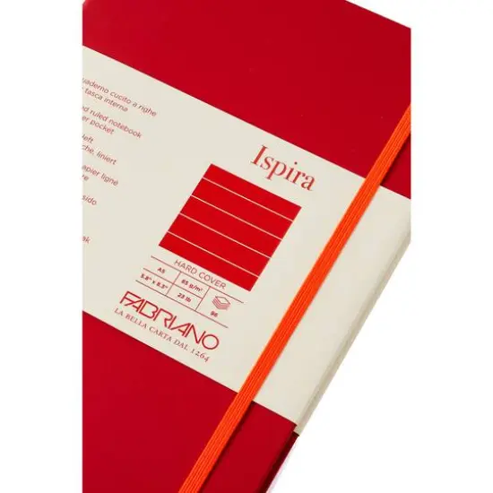 Fabriano&reg; Ispira Lined Hard-Cover Notebook Red {7}