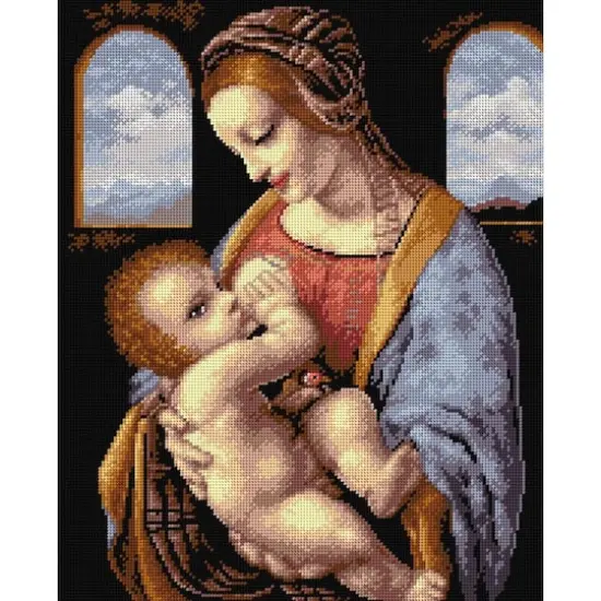 Orchidea Gobelin Leonardo Da Vinci - Madonna Litta Halfstitch Canvas {1}