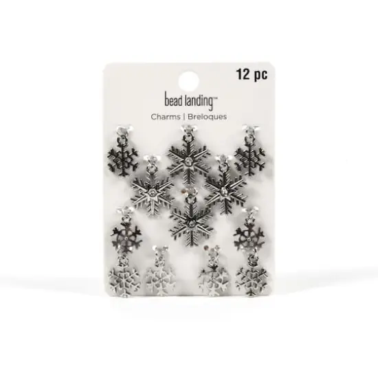 Silver Snowflake Charm Set by Bead Landing&trade; {4}