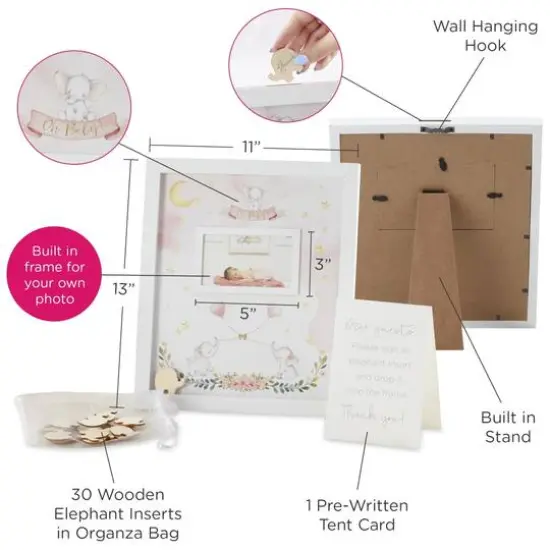 Kate Aspen&reg; Pink Elephant Baby Shower Guest Book Alternative {8}