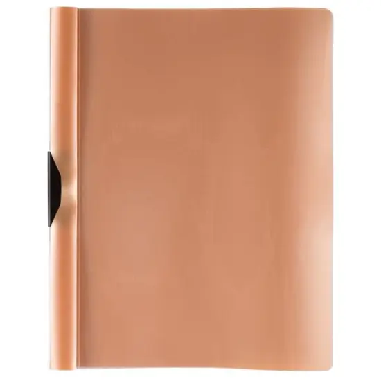 JAM Paper 9" x 12" Plastic Report Cover with Slide Lock Clip, 20ct. Gold {1}