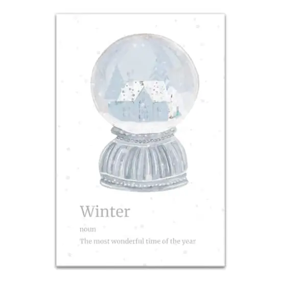 Winter Globe 12x18 Canvas Wall Art {1}