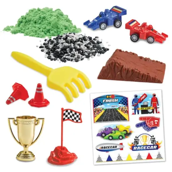 Creativity for Kids&reg; Race Track Sensory Bin {4}