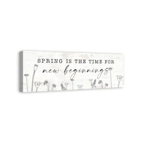 Spring Time New Beginnings 12" x 36" Canvas Wall Art {3}