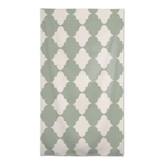 Teal Tile Pattern Tablecloth {1}